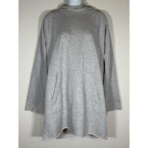ATHLETA Sweatshirt Cotton Blend Hoodie Grey Long Athleisure Workout Size Small